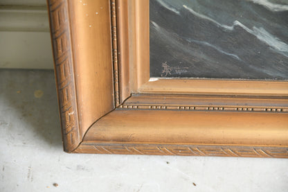 Dramatic Coastal Oil Painting