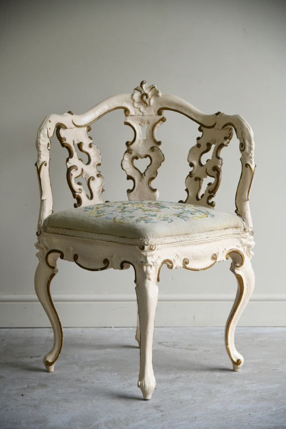 Rococo Style Cream & Gilt Chair