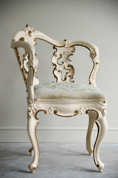 Rococo Style Cream & Gilt Chair