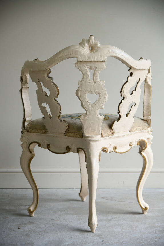 Rococo Style Cream & Gilt Chair