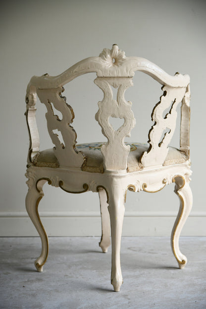 Rococo Style Cream & Gilt Chair