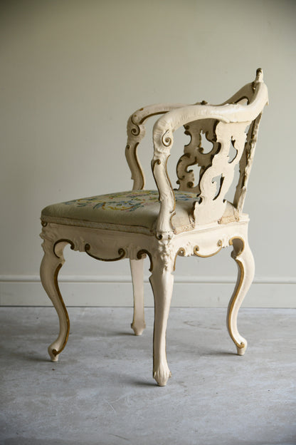 Rococo Style Cream & Gilt Chair