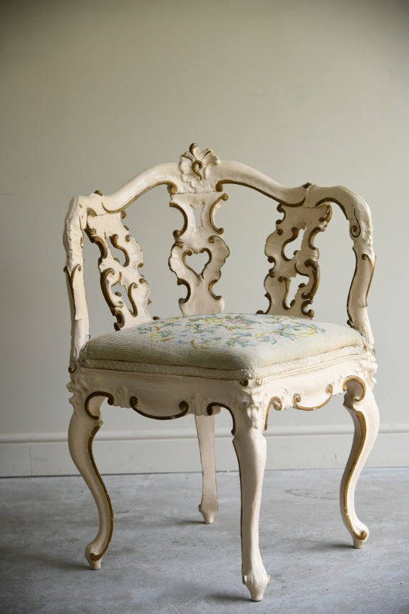 Rococo Style Cream & Gilt Chair