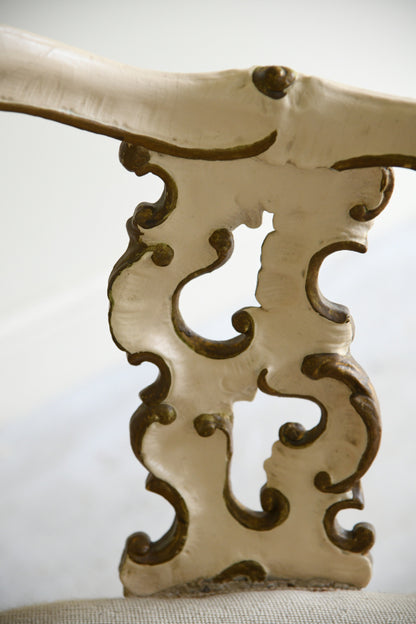 Rococo Style Cream & Gilt Chair