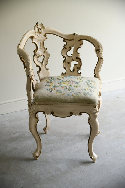 Rococo Style Cream & Gilt Chair