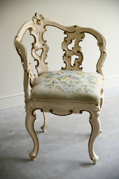 Rococo Style Cream & Gilt Chair