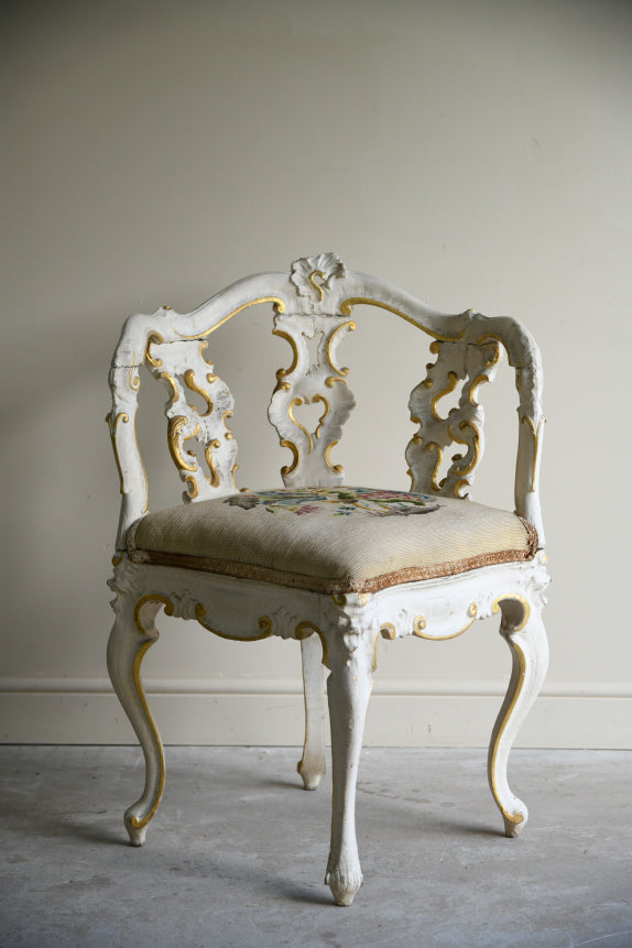 Rococo Style Cream & Gilt Chair