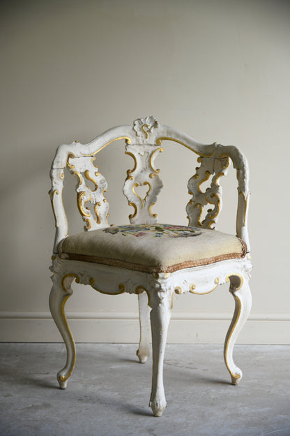 Rococo Style Cream & Gilt Chair