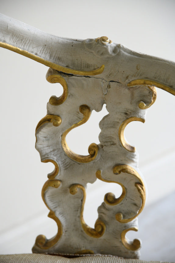 Rococo Style Cream & Gilt Chair