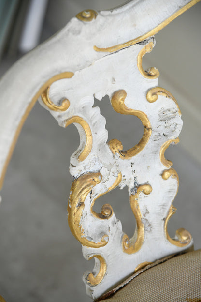 Rococo Style Cream & Gilt Chair