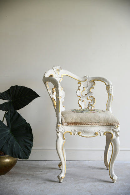 Rococo Style Cream & Gilt Chair