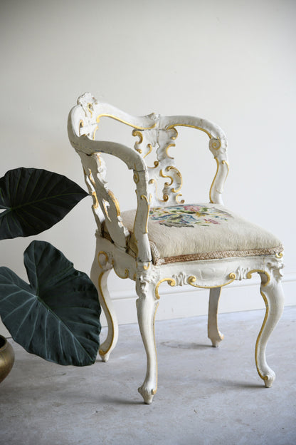 Rococo Style Cream & Gilt Chair