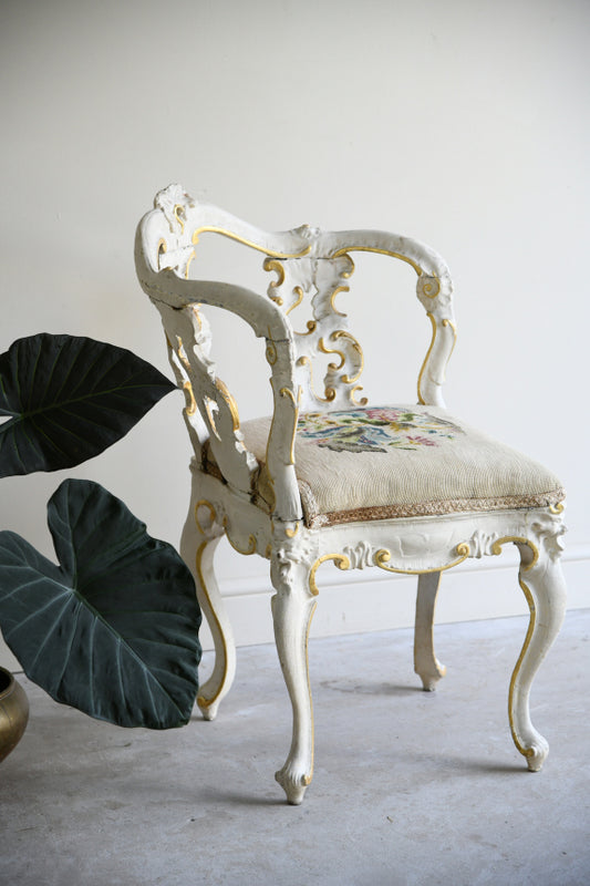 Rococo Style Cream & Gilt Chair