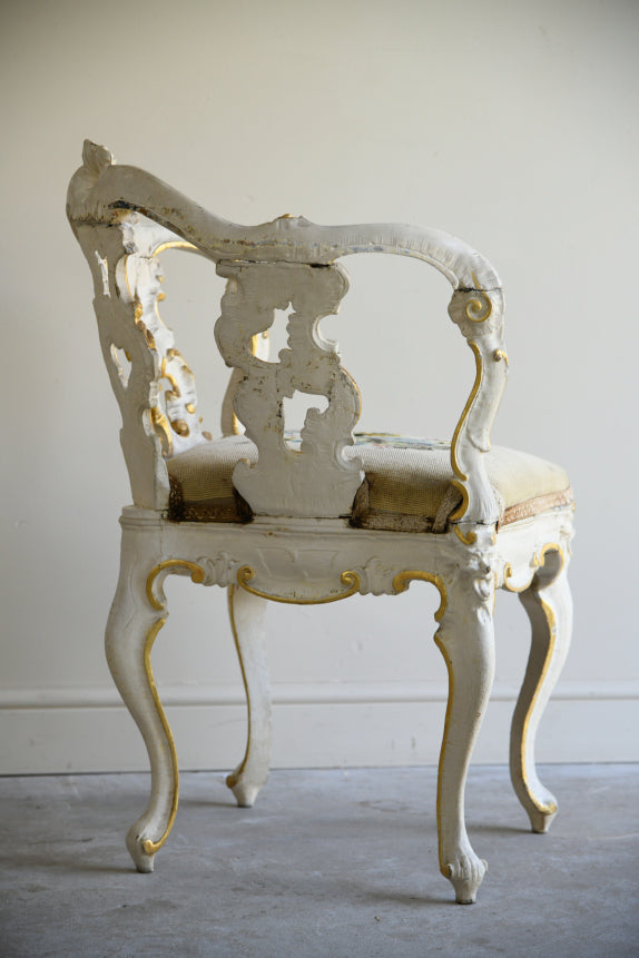 Rococo Style Cream & Gilt Chair