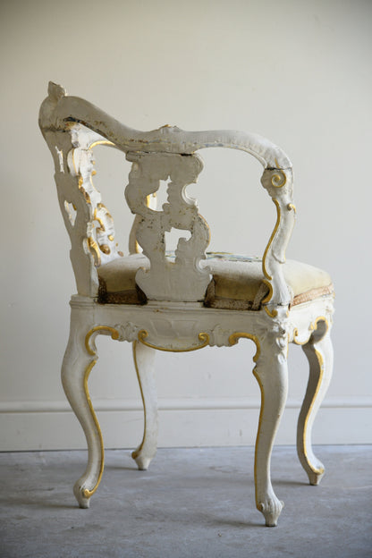 Rococo Style Cream & Gilt Chair