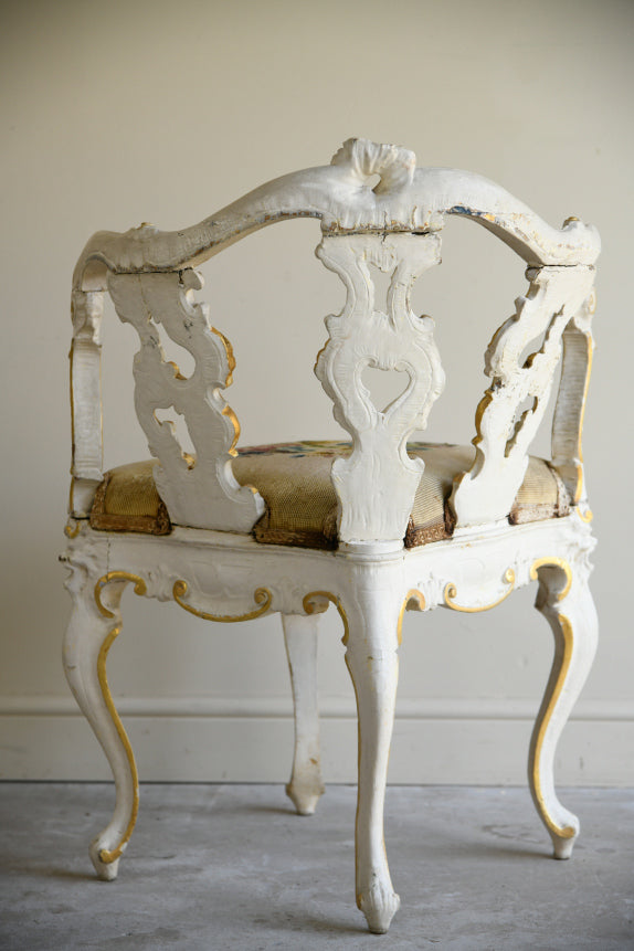 Rococo Style Cream & Gilt Chair