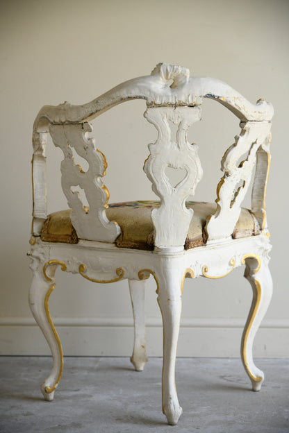 Rococo Style Cream & Gilt Chair