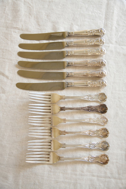 George Butler Kings Pattern Small Knives & Forks