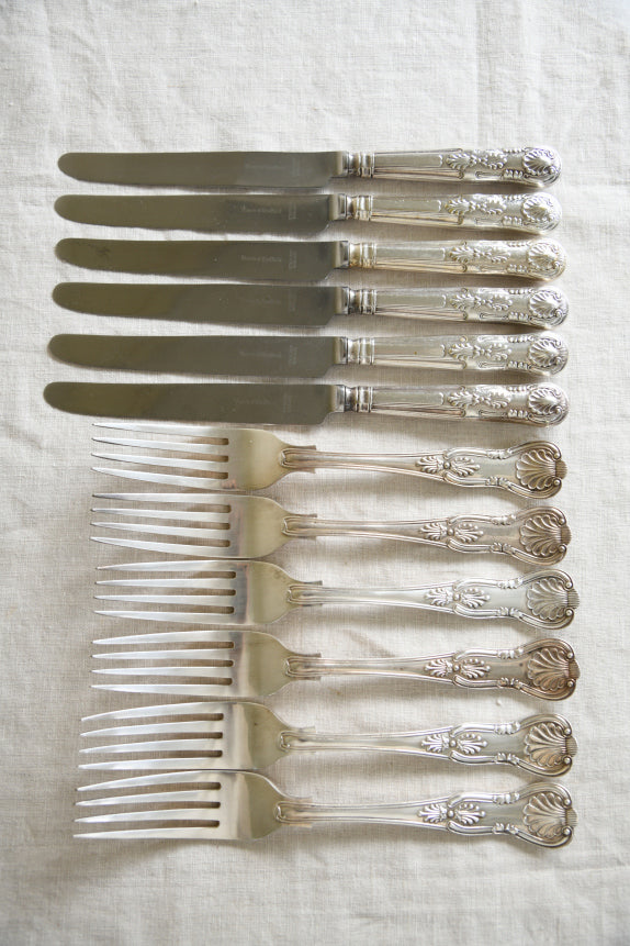 Viners Kings Pattern Dinner Knives & Forks