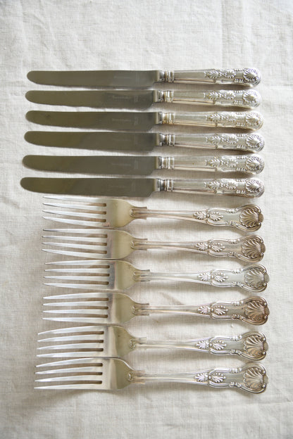 Viners Kings Pattern Dinner Knives & Forks