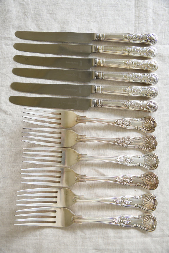 Viners Kings Pattern Dinner Knives & Forks