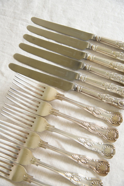 Viners Kings Pattern Dinner Knives & Forks