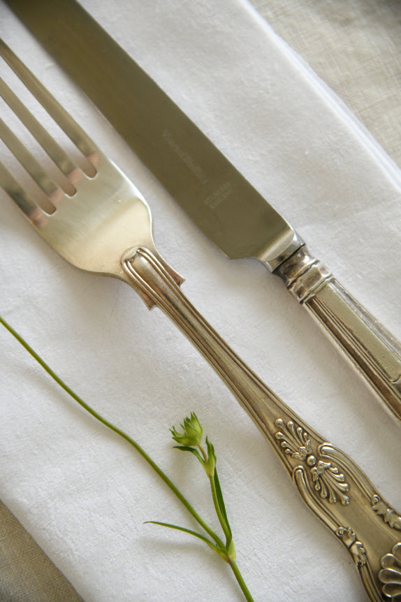 Viners Kings Pattern Dinner Knives & Forks