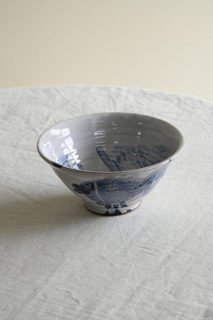Blue & White Ceramic Fish Bowl