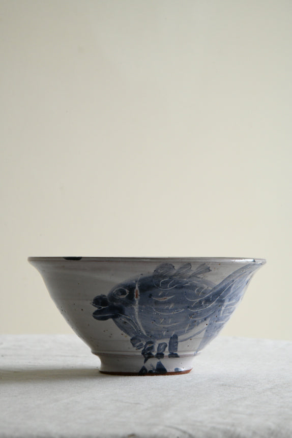 Blue & White Ceramic Fish Bowl