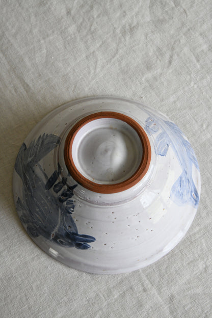 Blue & White Ceramic Fish Bowl
