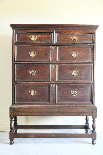 18th Century Style Oak Chest On Stand