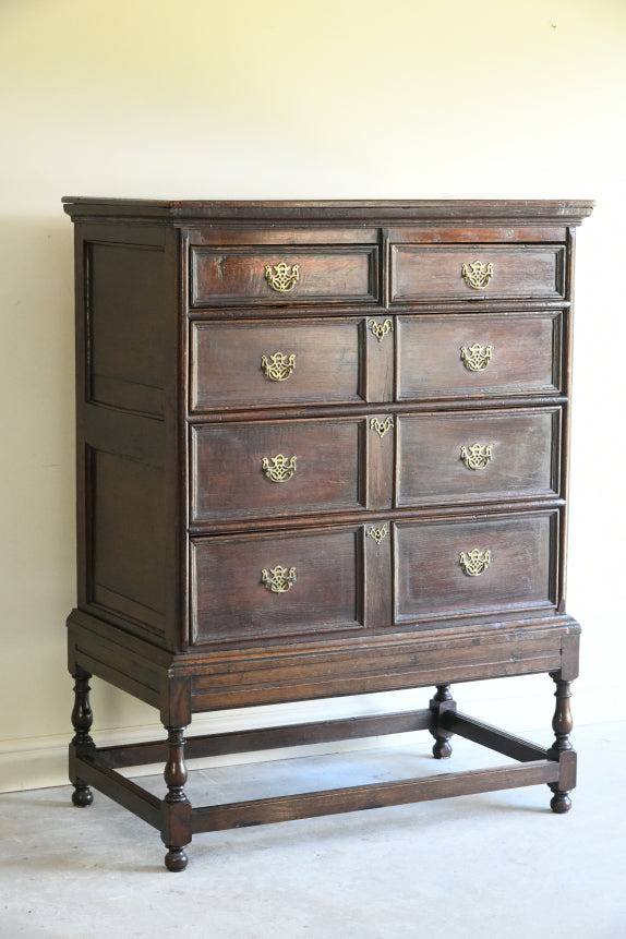 18th Century Style Oak Chest On Stand
