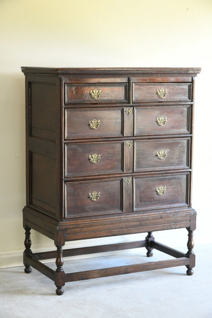 18th Century Style Oak Chest On Stand