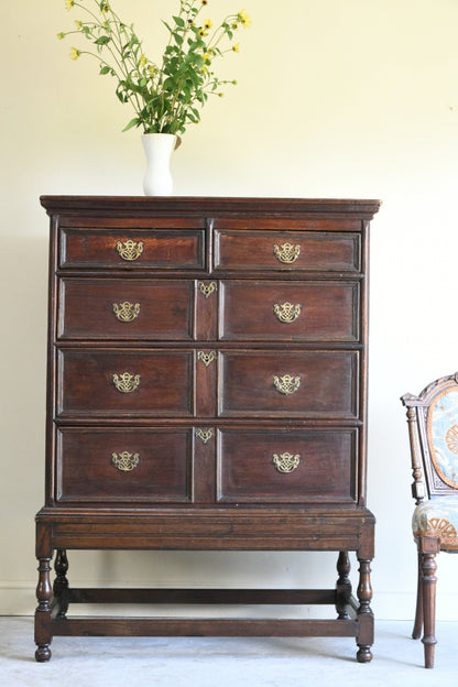 18th Century Style Oak Chest On Stand