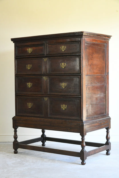 18th Century Style Oak Chest On Stand