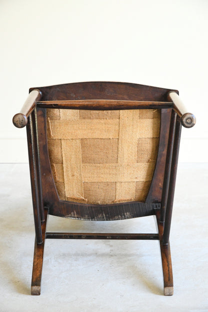 Edwardian Stained Beech Occasional Chair