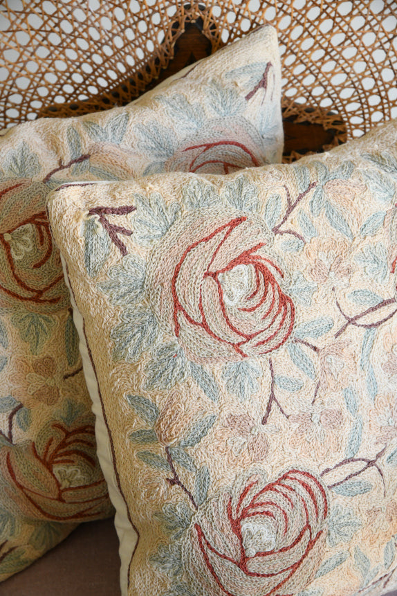 Single Crewel Work Cushion