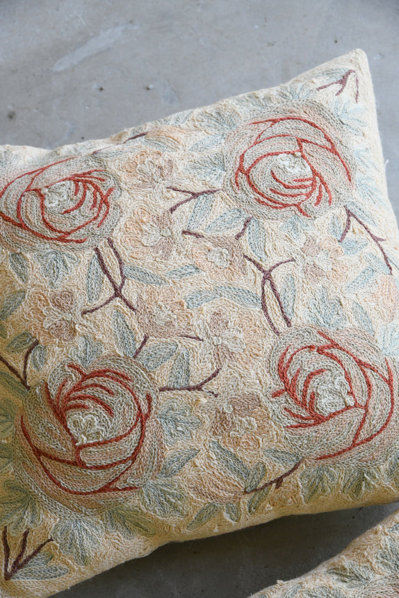 Single Crewel Work Cushion