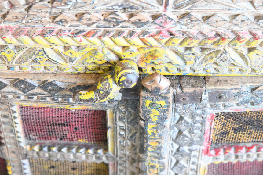 Polychrome Indian Cupboard Damchiya