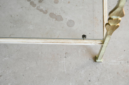 Pair Wrought Iron & Glass Bedside Tables