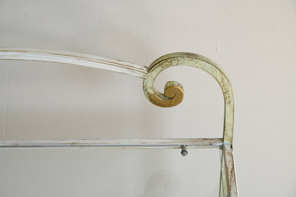 Pair Wrought Iron & Glass Bedside Tables