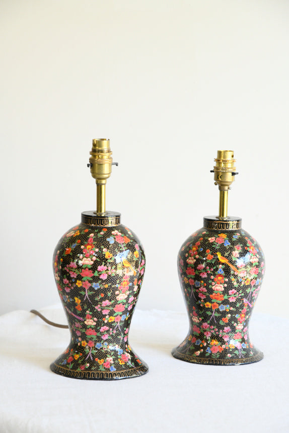 Pair Kashmiri Table Lamps