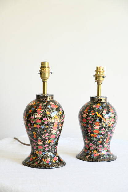 Pair Kashmiri Table Lamps