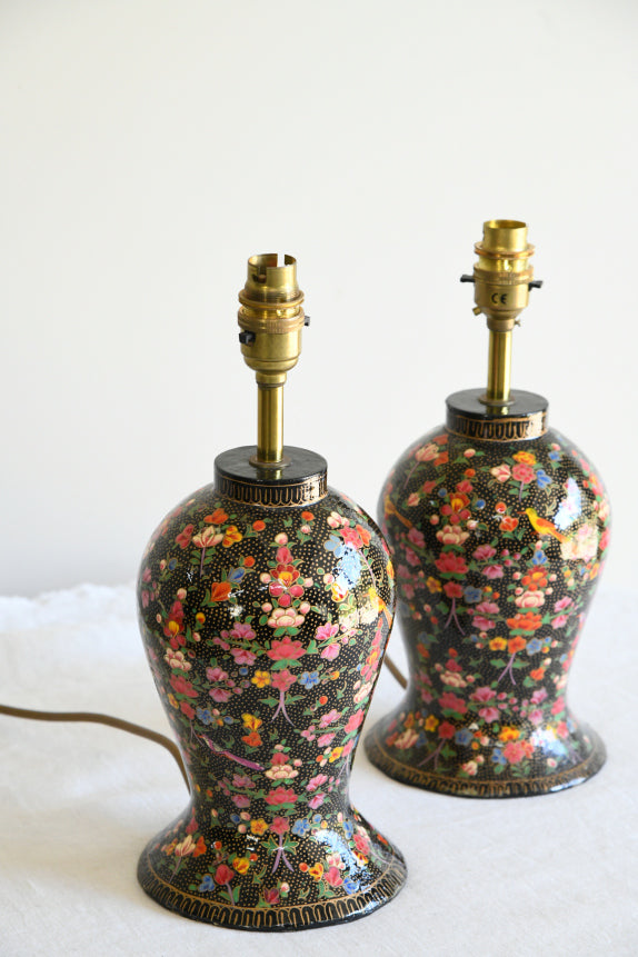 Pair Kashmiri Table Lamps