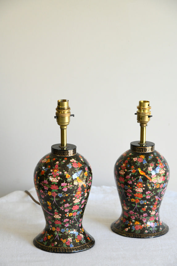 Pair Kashmiri Table Lamps