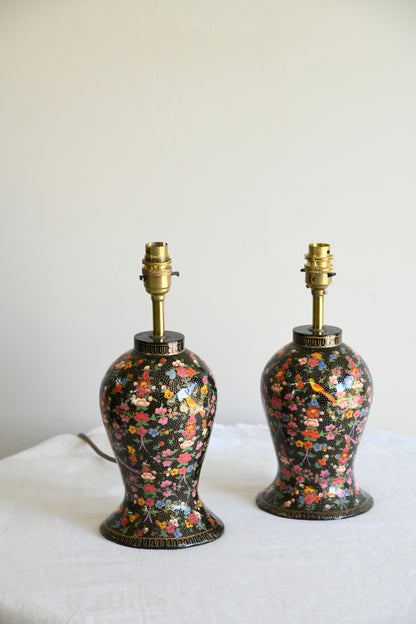 Pair Kashmiri Table Lamps