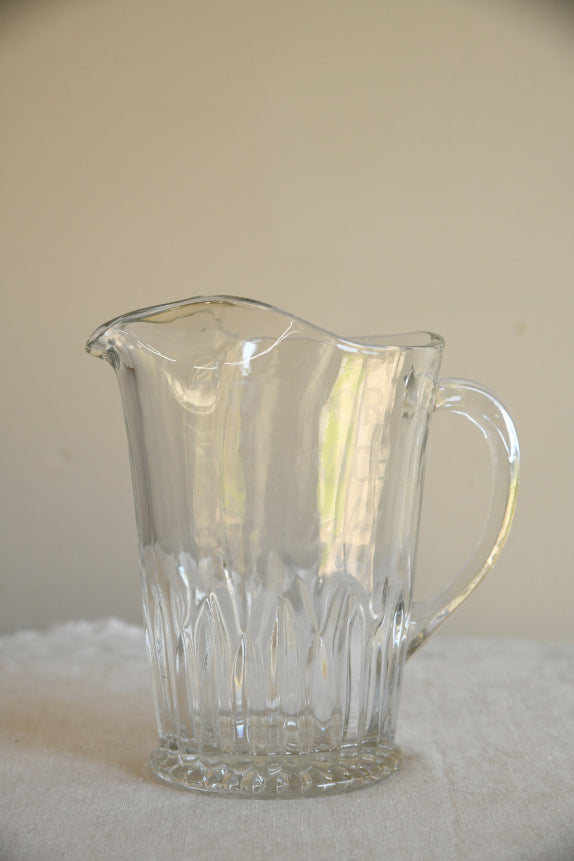Pair Vintage Glass Water Jugs