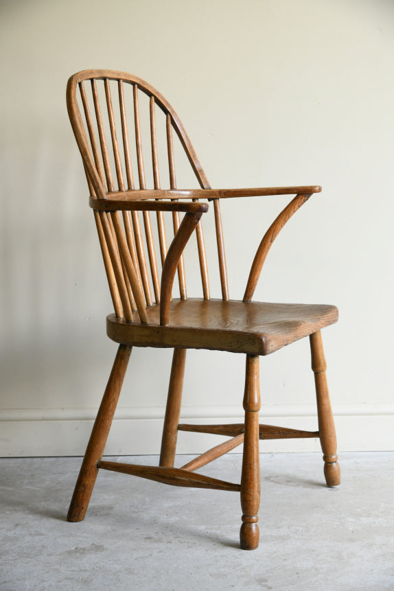 Antique Ash & Elm Vernacular Stick Back Chair