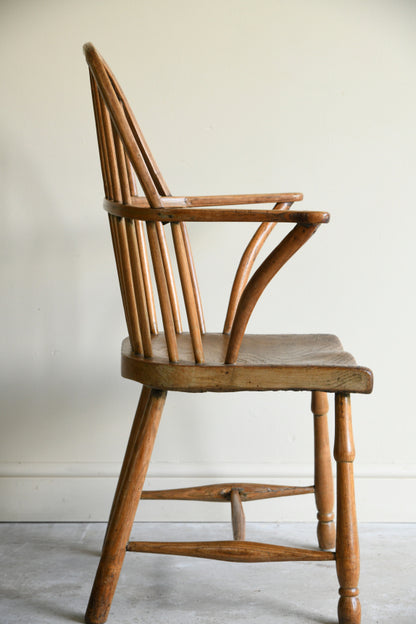 Antique Ash & Elm Vernacular Stick Back Chair
