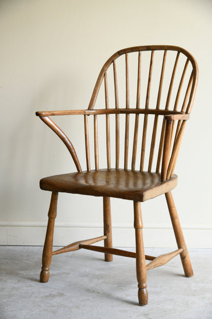 Antique Ash & Elm Vernacular Stick Back Chair